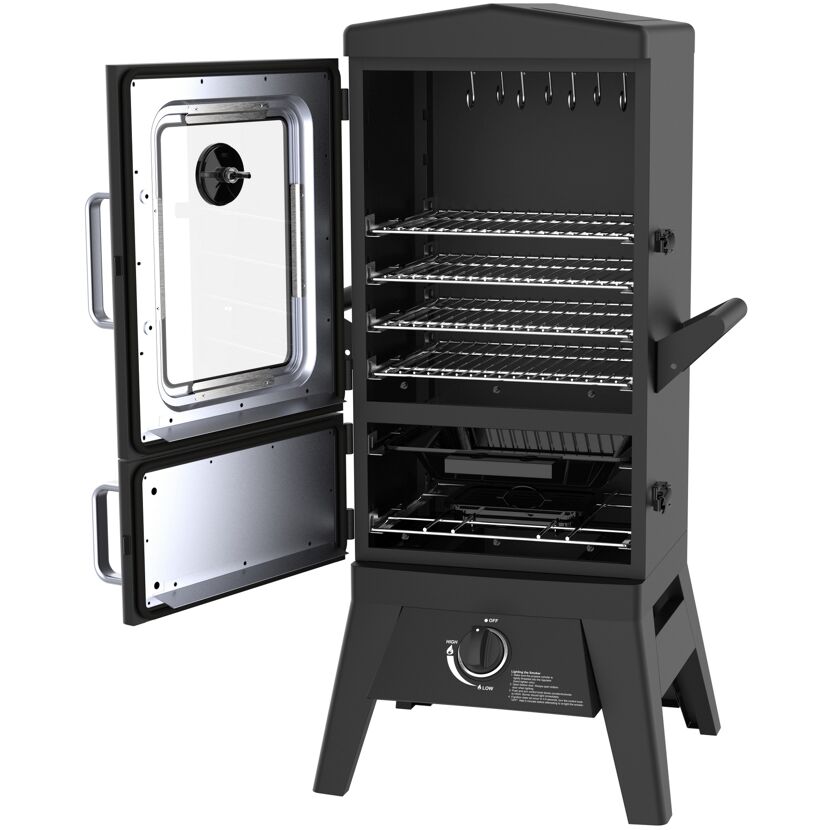 Geöffneter Gasgrill Portland W2Smoker