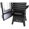 Geöffneter Gasgrill mit Sichtfenster