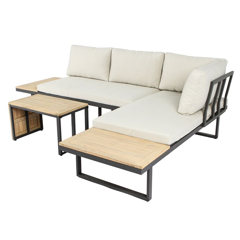 Loungemöbelset 'Cella' Aluminium beige 5-teilig