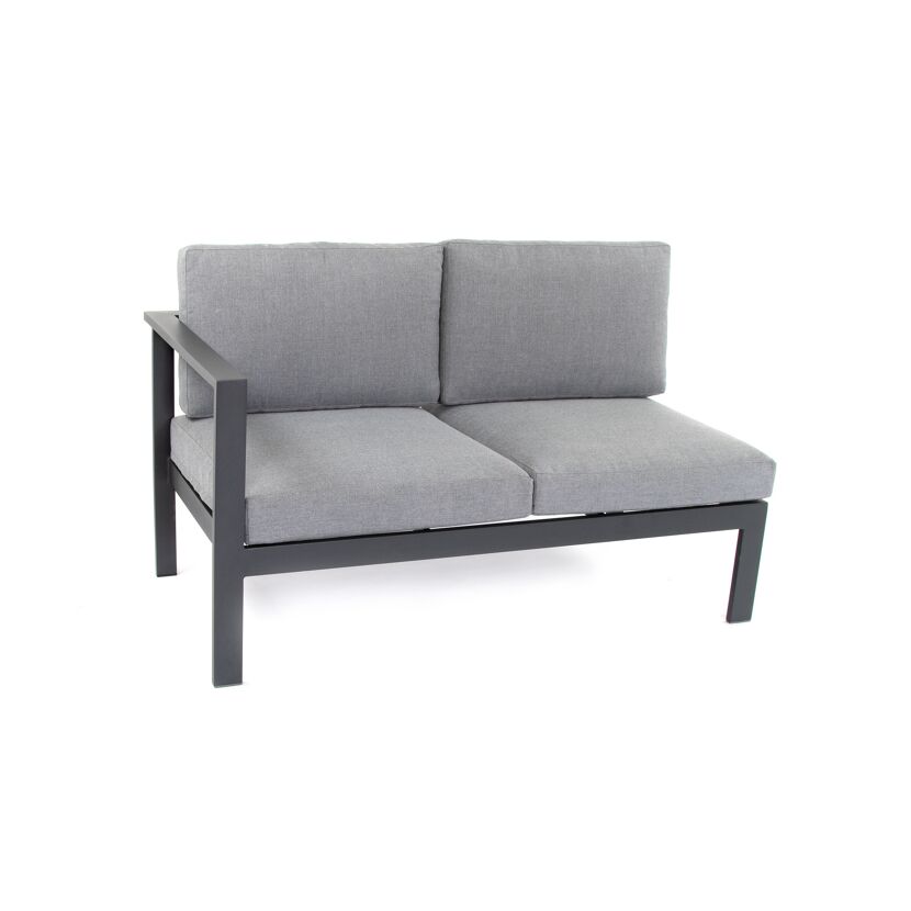 Loungemöbelset 'Braga' Aluminium grau 5-teilig