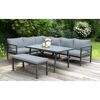 Gartenmöbel-Set mit Tisch und Eckbank
