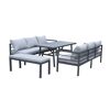 Gartenmöbel-Set mit zwei Sofas, Tisch und Sitzbank