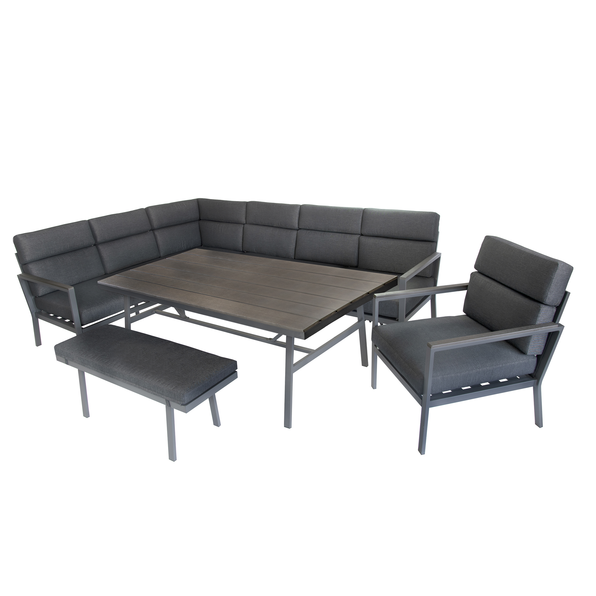 Loungemöbelset 'Sorrent' Aluminium anthrazit 5-teilig