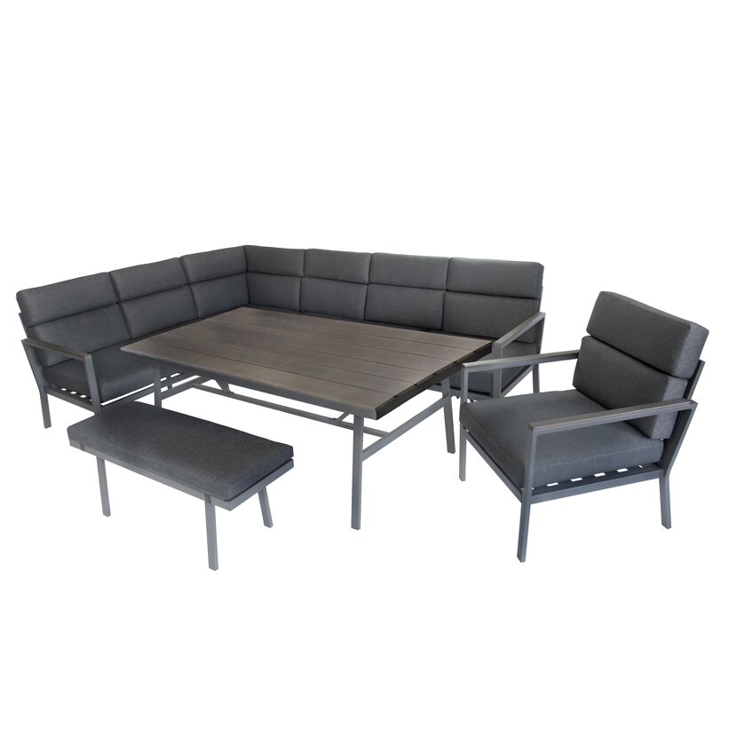 Loungemöbelset 'Sorrent' Aluminium anthrazit 5-teilig