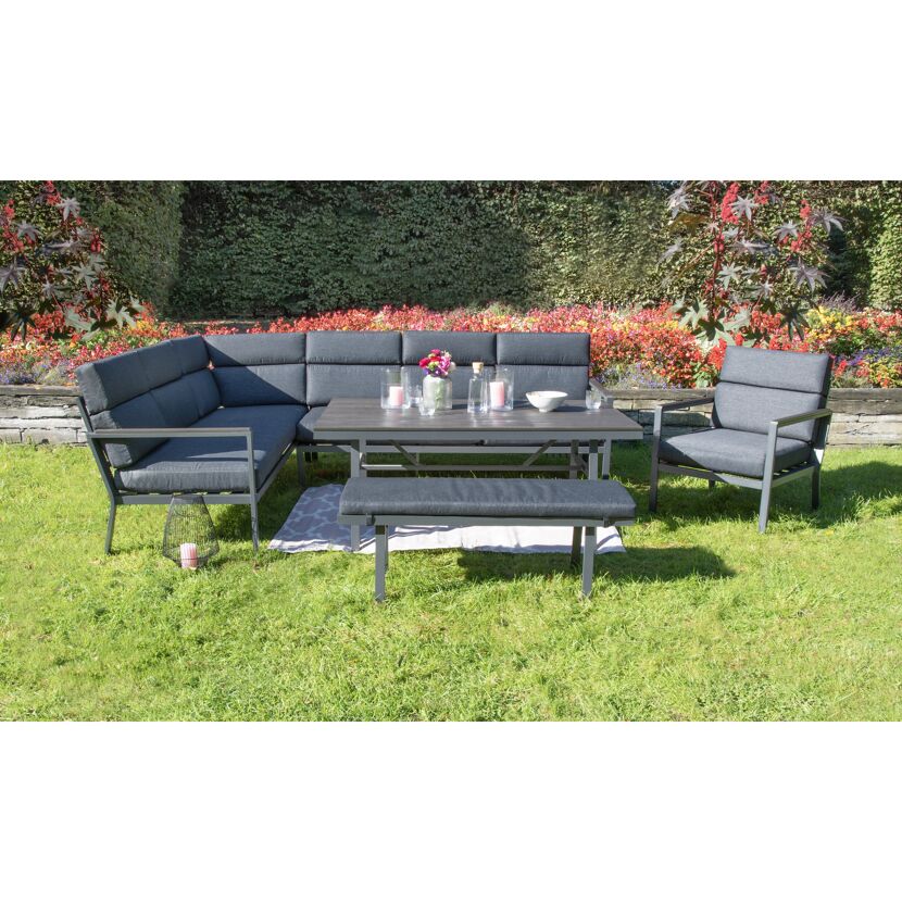 Loungemöbelset 'Sorrent' Aluminium anthrazit 5-teilig