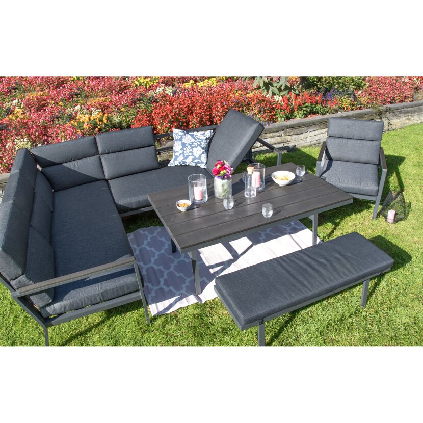 Loungemöbelset 'Sorrent' Aluminium anthrazit 5-teilig