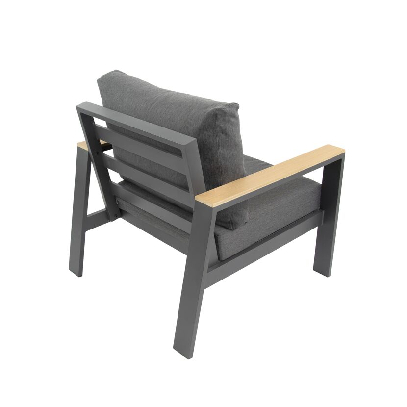 Loungemöbelset 'Arona' Aluminium dunkelgrau 3-teilig