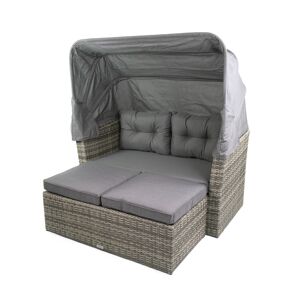 Lounge-Set 'Long Island' anthrazit/grau 5-teilig