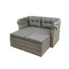 Graue Gartenlounge mit Dach