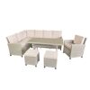 Loungemöbelset 'Prato' Stahl beige 6-teilig