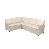 Loungemöbelset 'Prato' Stahl beige 6-teilig