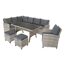 Gartenmöbelset mit Sofa, Tisch und Hocker