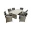 Gartenmöbel-Set mit Tisch und sechs Stühlen