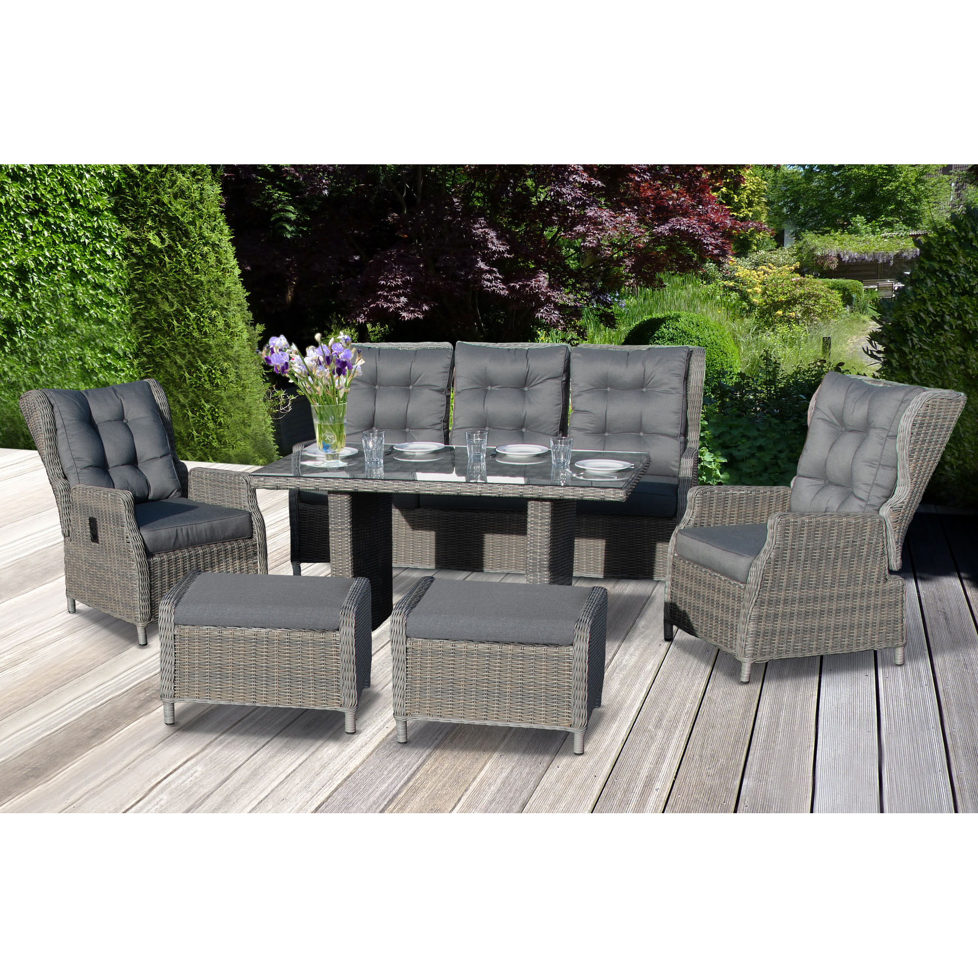 Loungemöbelset 'Canelli' für 7 Personen Aluminium