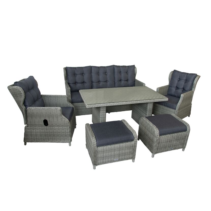 Loungemöbelset 'Canelli' für 7 Personen Aluminium