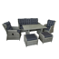 Dining-Lounge-Set 'Canelli' braun/grau 6-teilig