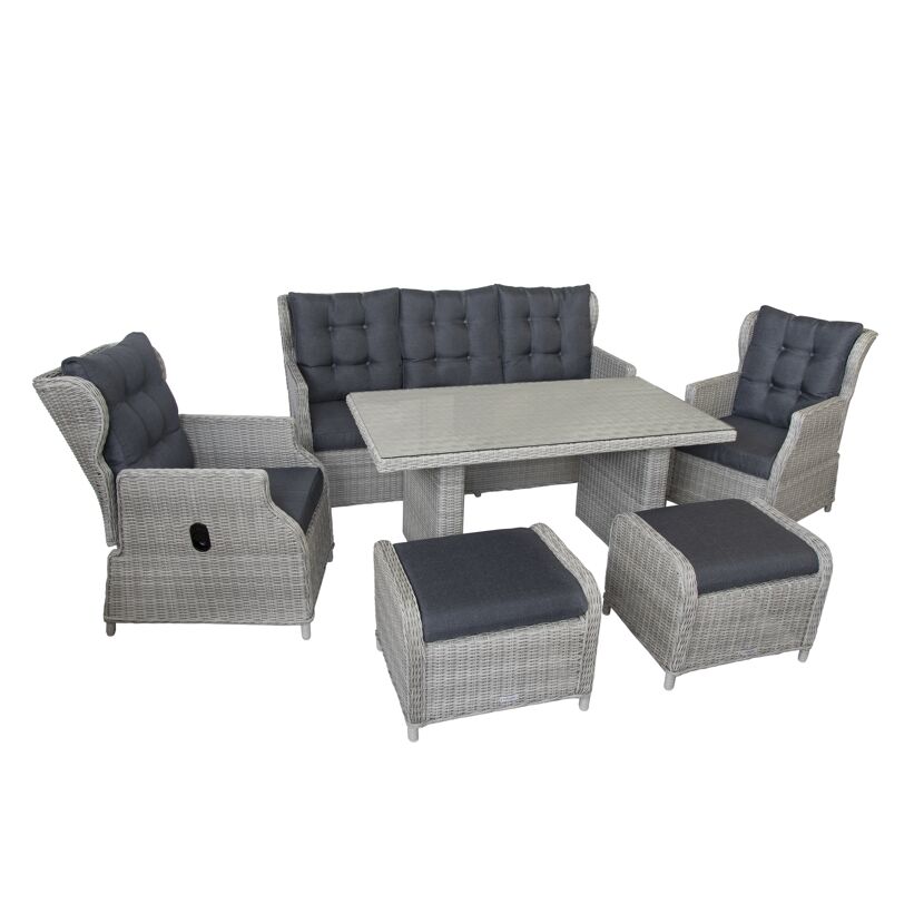 Loungemöbelset 'Canelli' für 7 Personen Aluminium