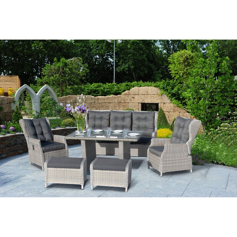 Loungemöbelset 'Canelli' für 7 Personen Aluminium