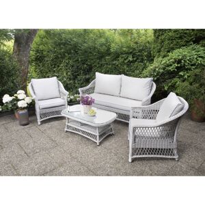 Lounge-Set 'Lissabon' hellgrau 5-teilig