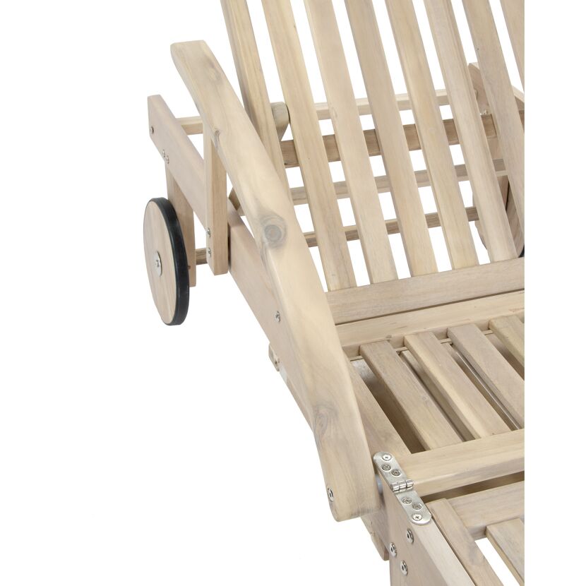 Holzliege mit Rollen