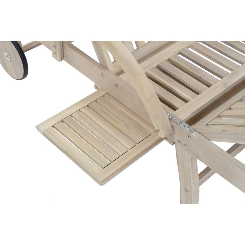 Holzliege mit Ablage