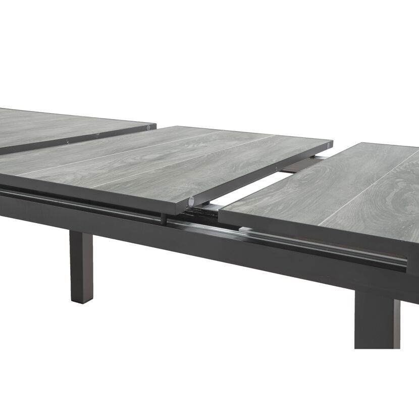 Gartentisch 'Sydney' ausziehbar Aluminium/Keramik 90 x 77 x 160/210 cm