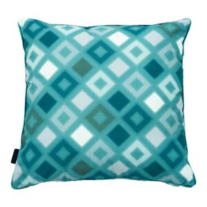 Outdoor-Kissen 'Gitter' seeblau 50 x 50 cm