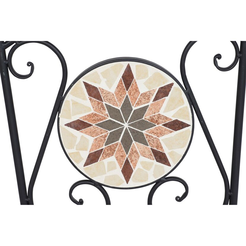Runder Mosaiktisch mit Metallgestell
