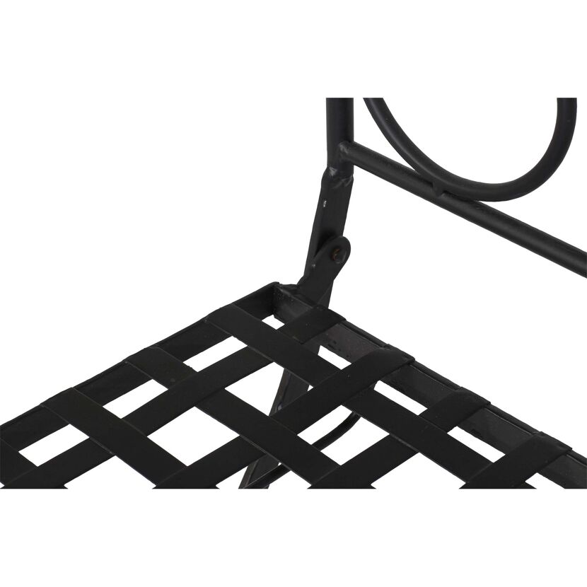 Schwarzer Metallstuhl