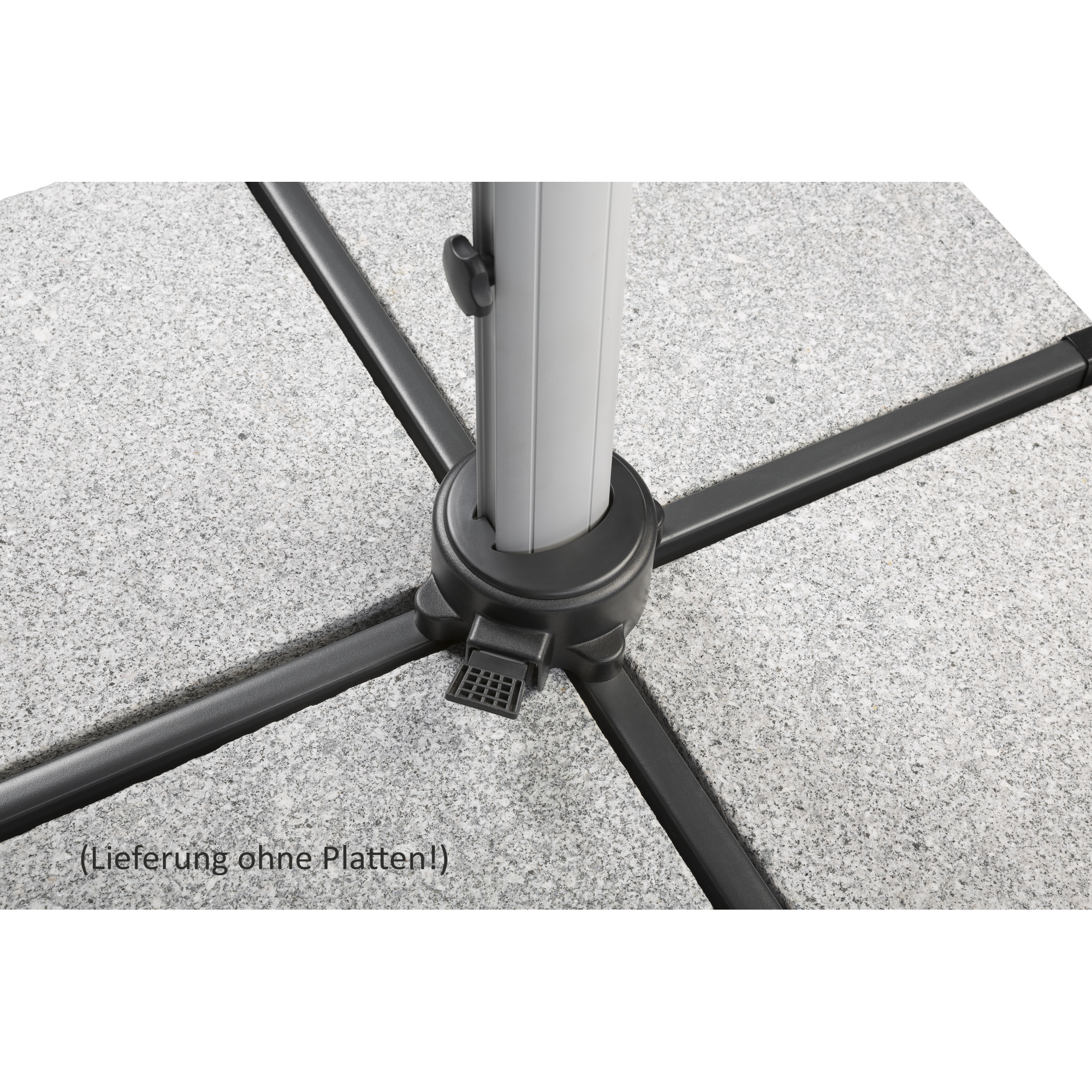 Ampelschirm 'Monaco' granitgrau 300 x 300 cm