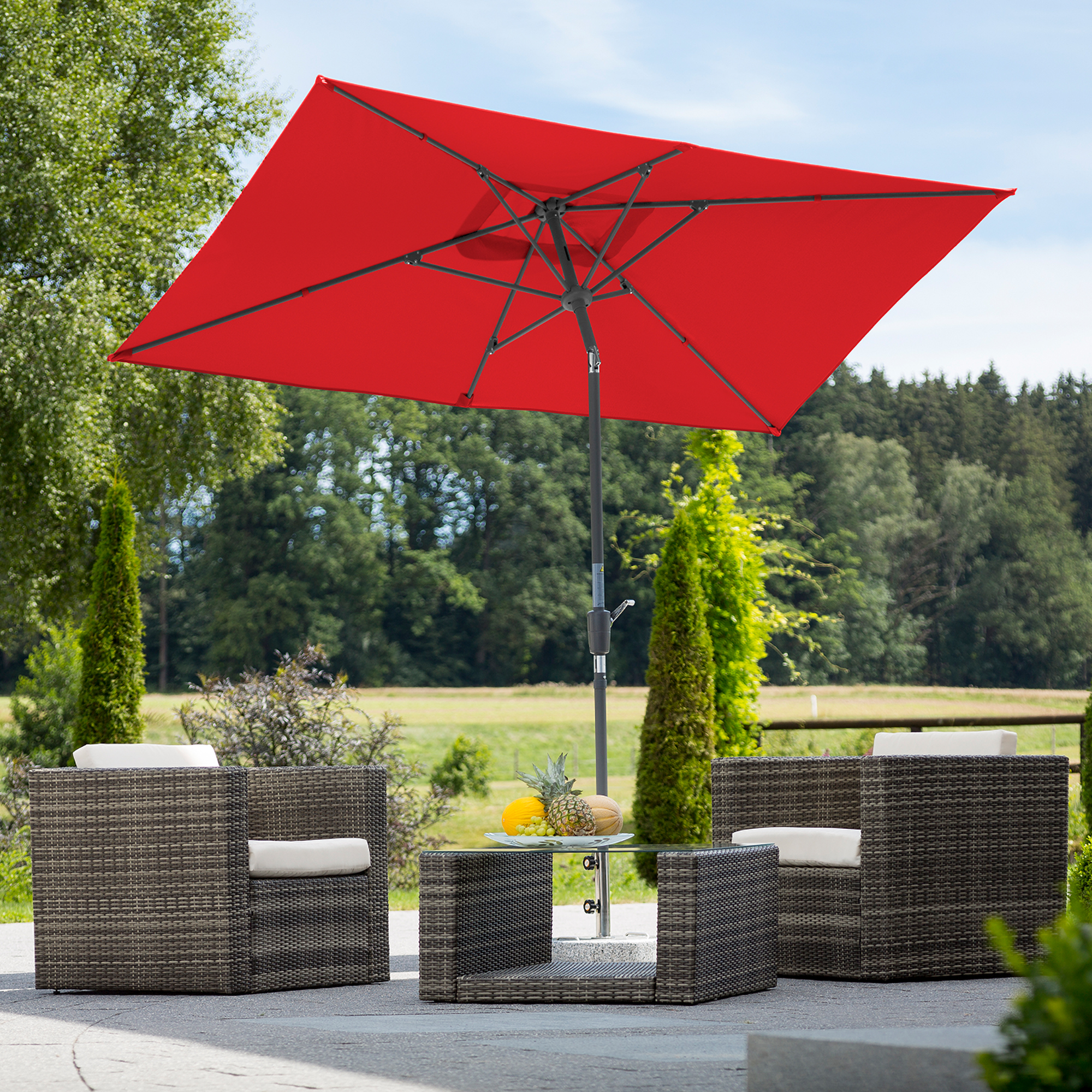 Rechteckschirm 'Tunis' knickbar 270 x 150 cm