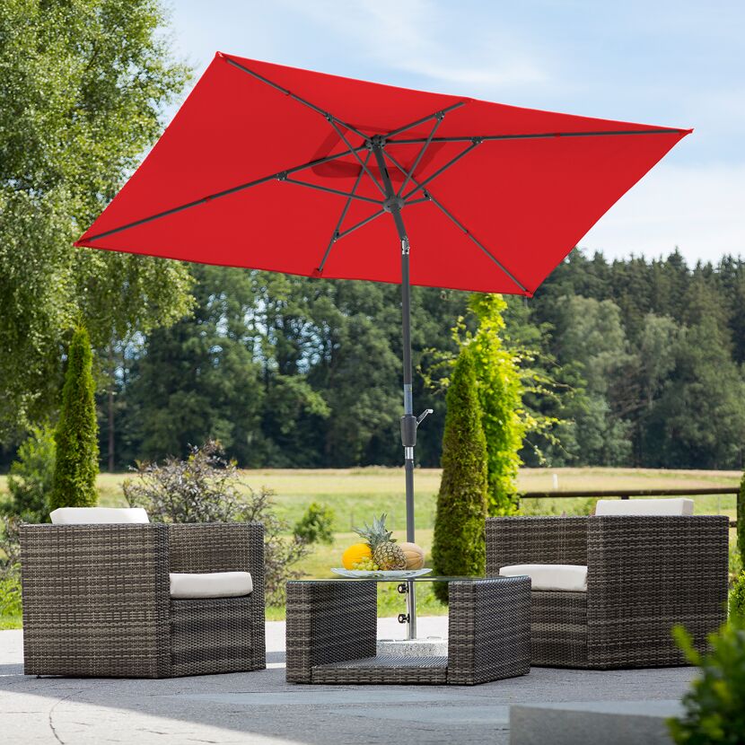 Rechteckschirm 'Tunis' knickbar 270 x 150 cm