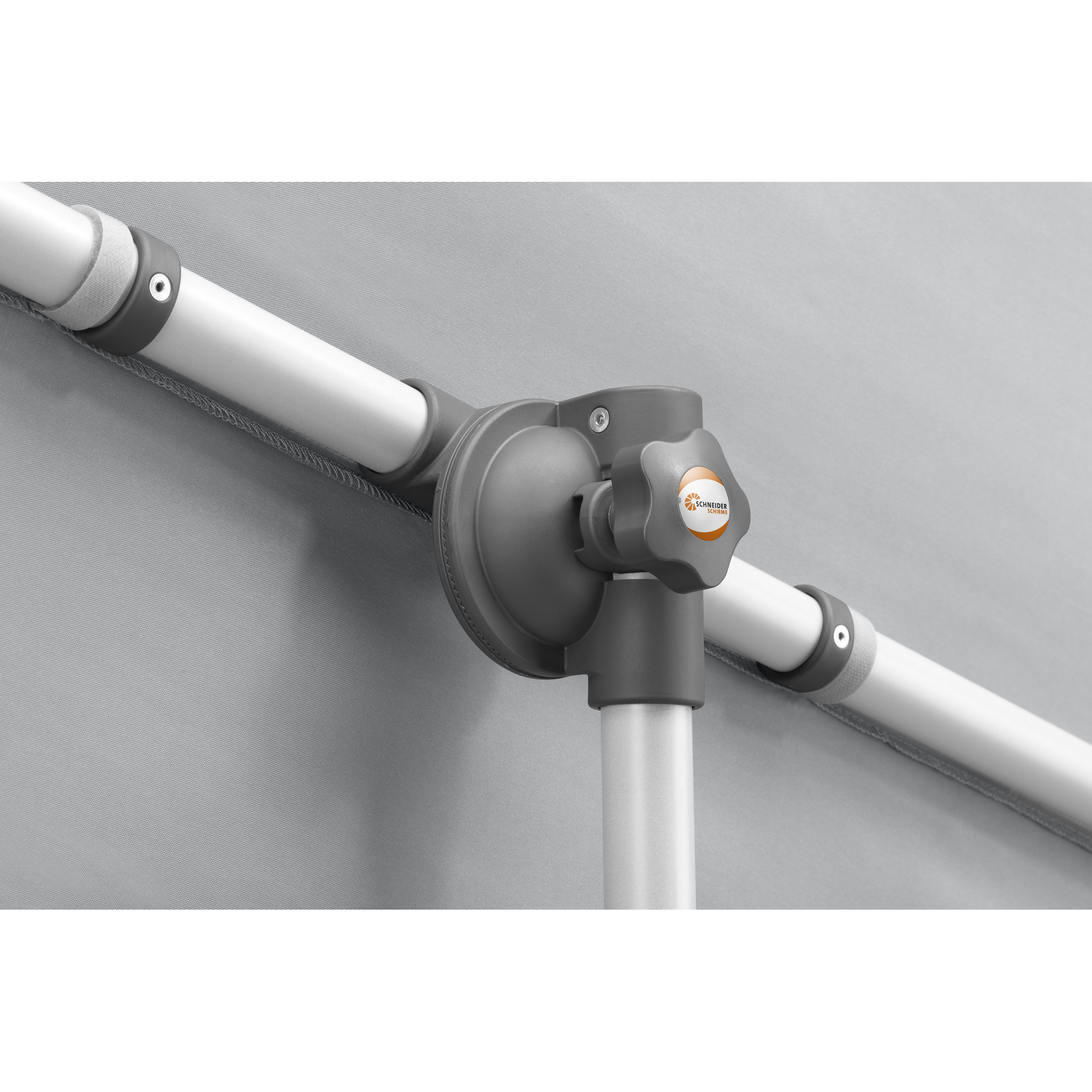 Balkonschirm 'Novara' silbergrau 190 x 140 cm