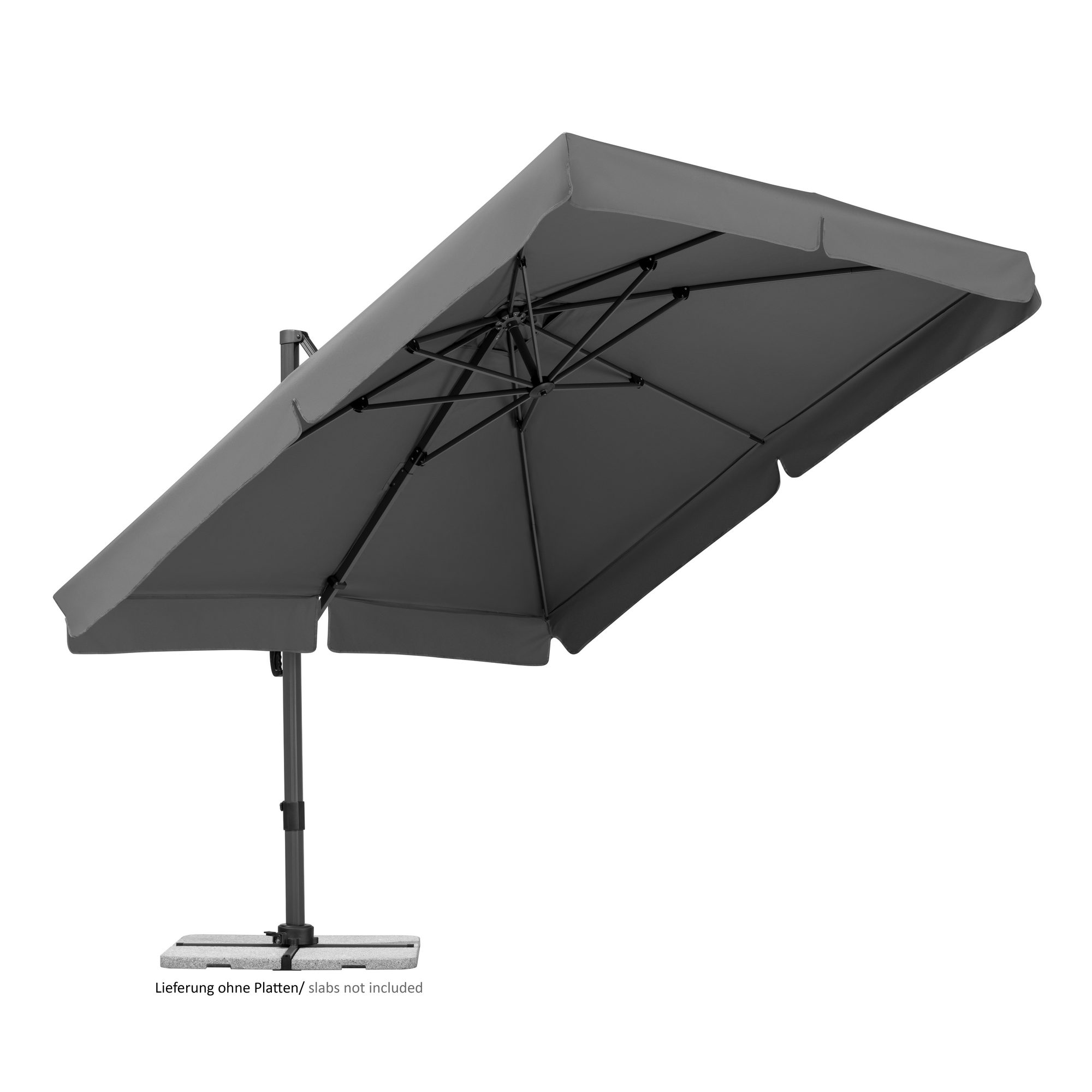 Ampelschirm 'Rhodos' anthrazit 300 x 300 cm
