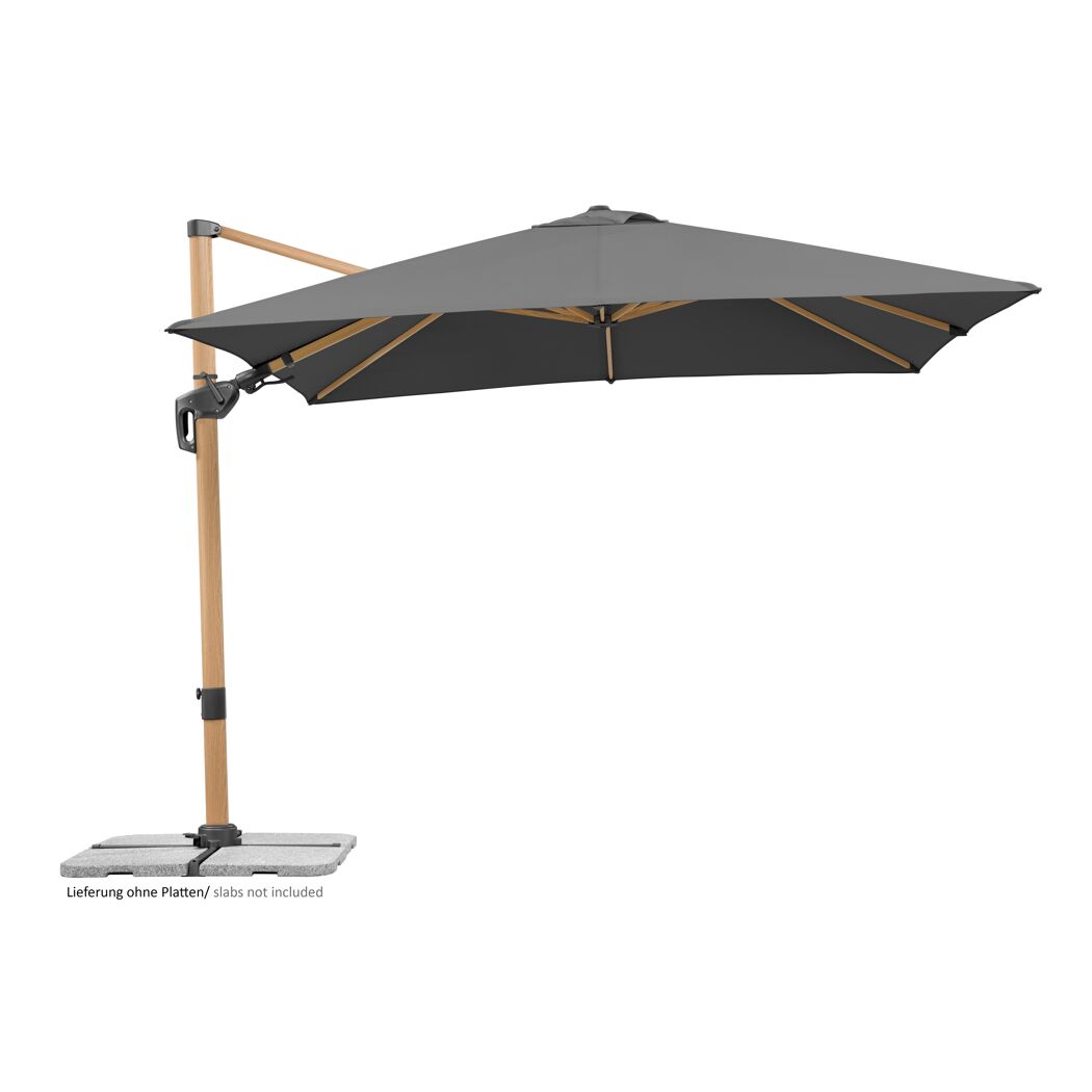 Ampelschirm 'Rhodos Twist Woody' neigbar/drehbar 300 x 300 cm
