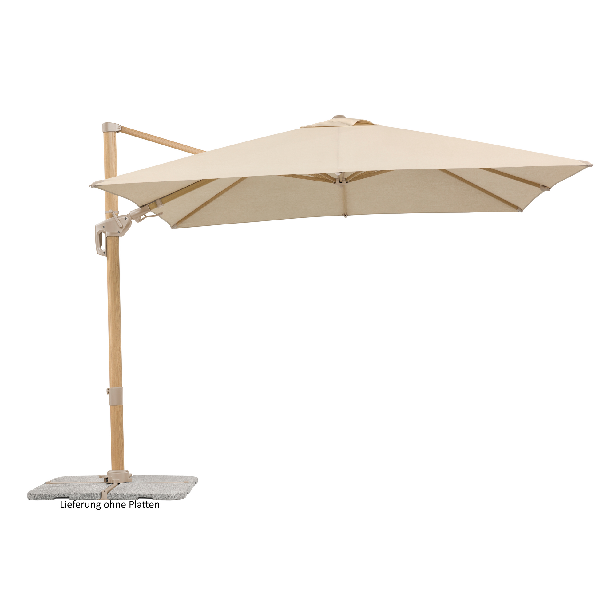 Ampelschirm 'Rhodos Twist Loft' natur Ø 300 cm