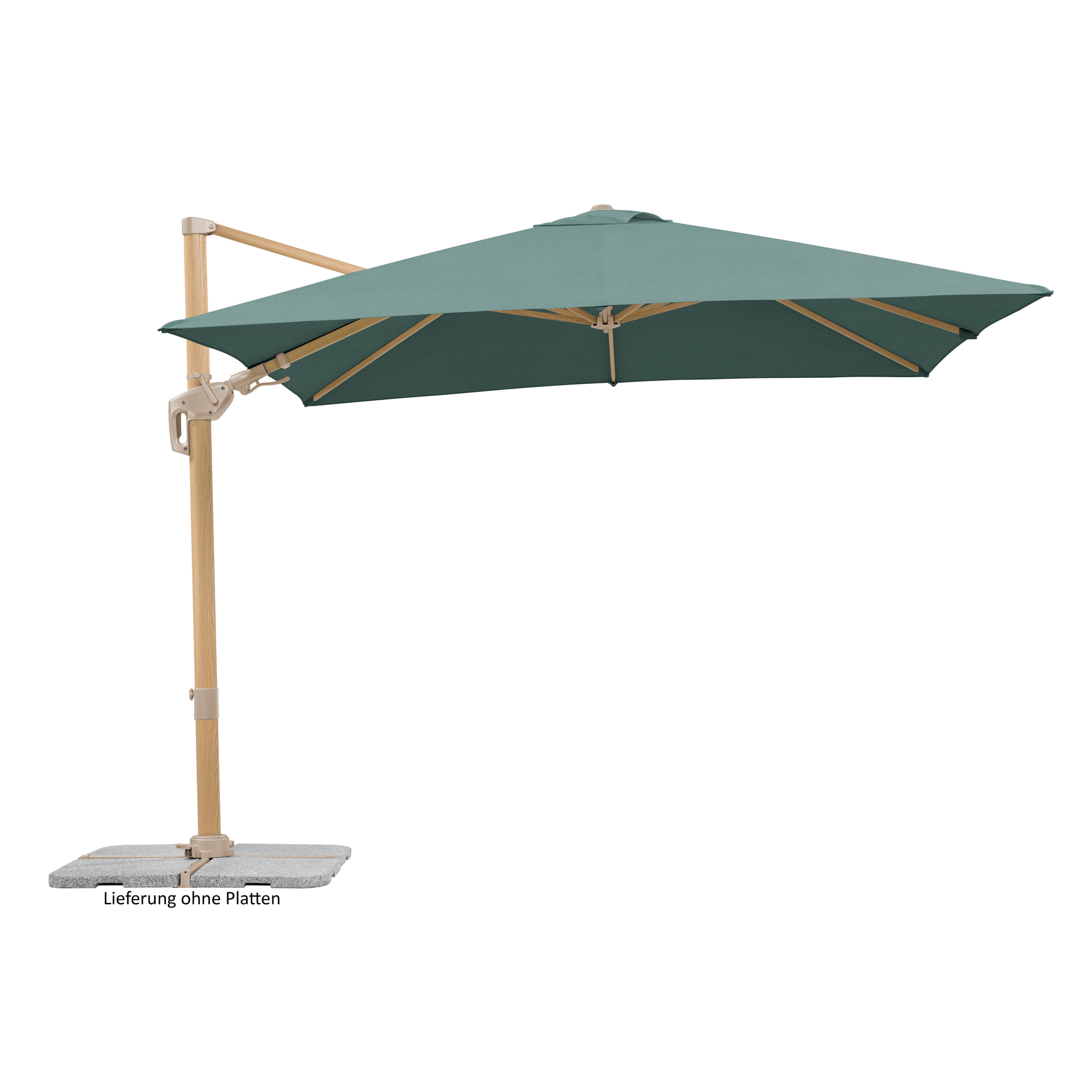 Ampelschirm 'Rhodos Twist Loft' grün Ø 300 cm