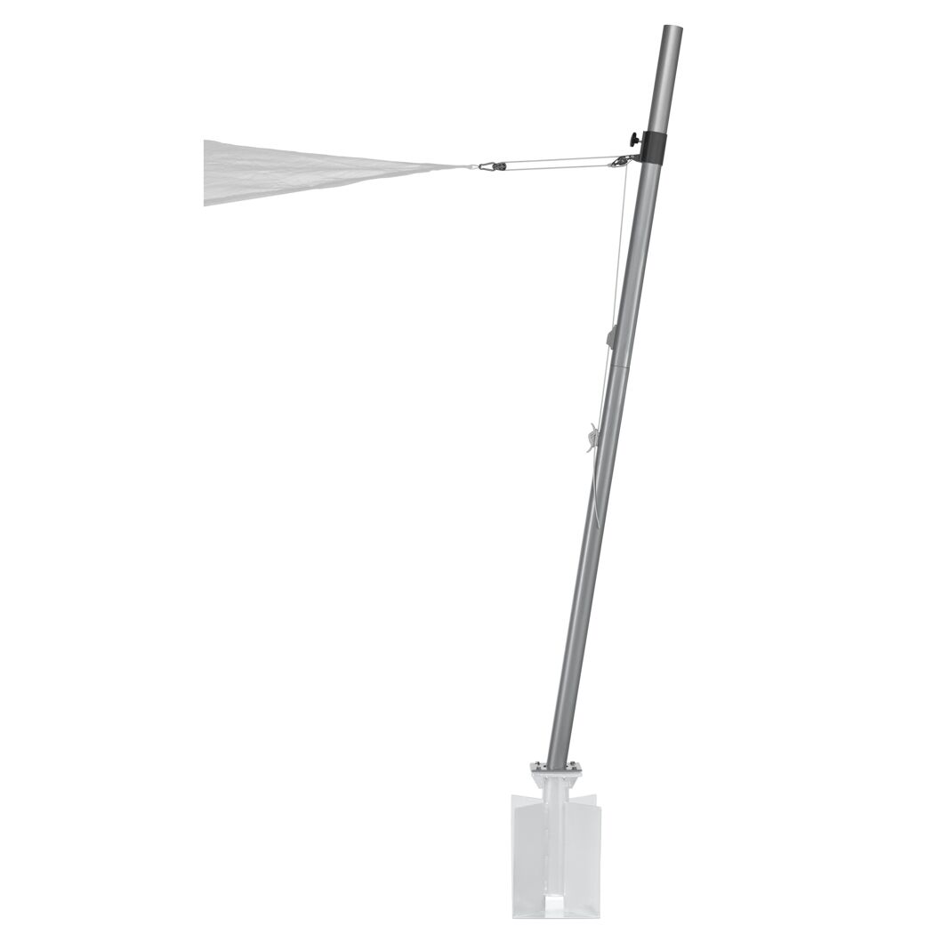 Stahlmast silberfarben für Sonnensegel Ø 240 cm