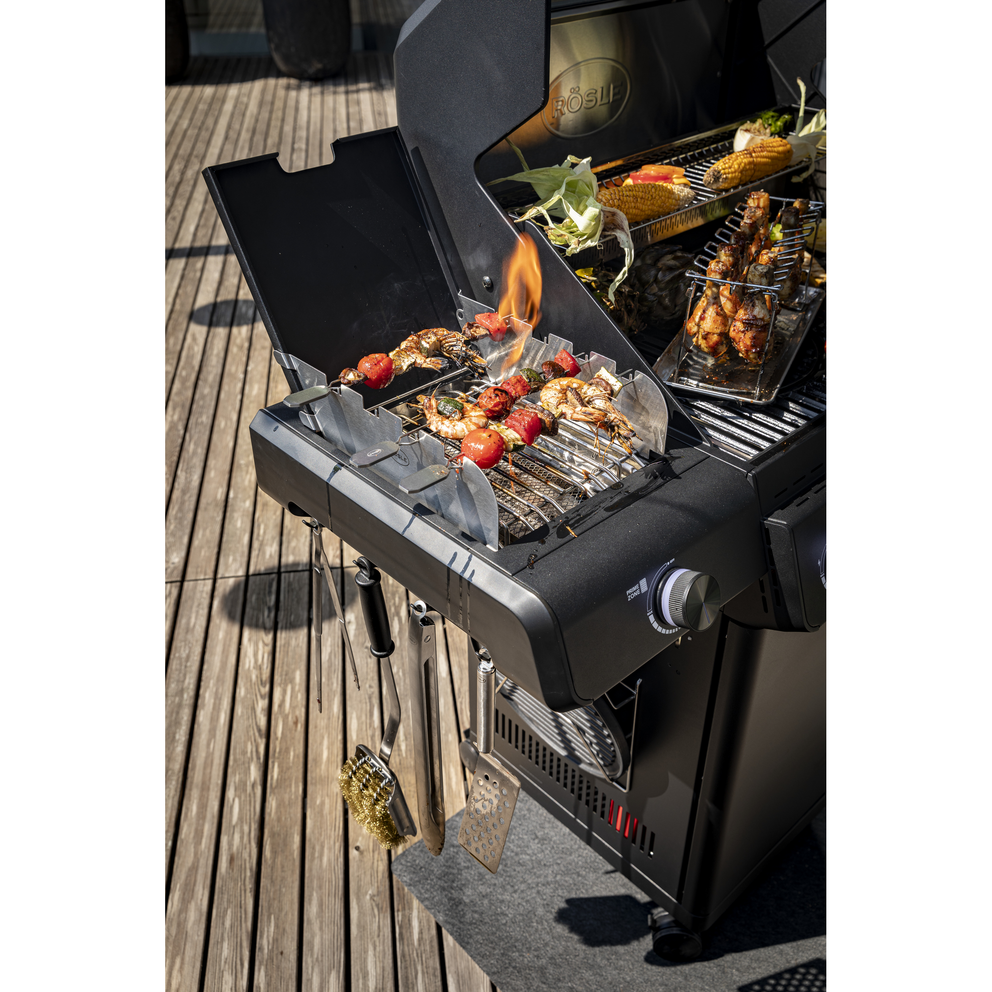 Grillrost-Reinigungsbürste 'SlideX Brass' Messing-Borsten, 47 cm