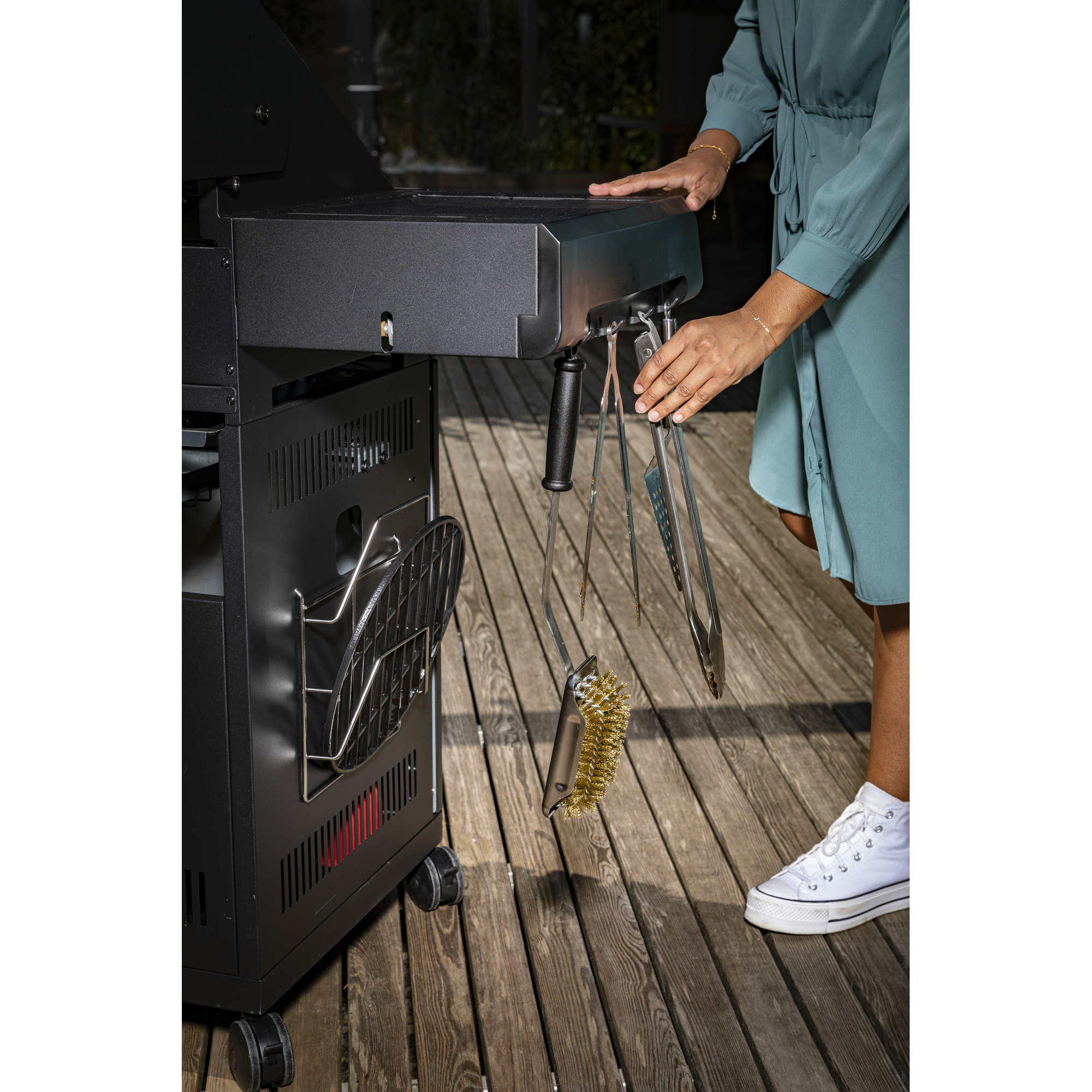 Grillrost-Reinigungsbürste 'SlideX Brass' Messing-Borsten, 47 cm