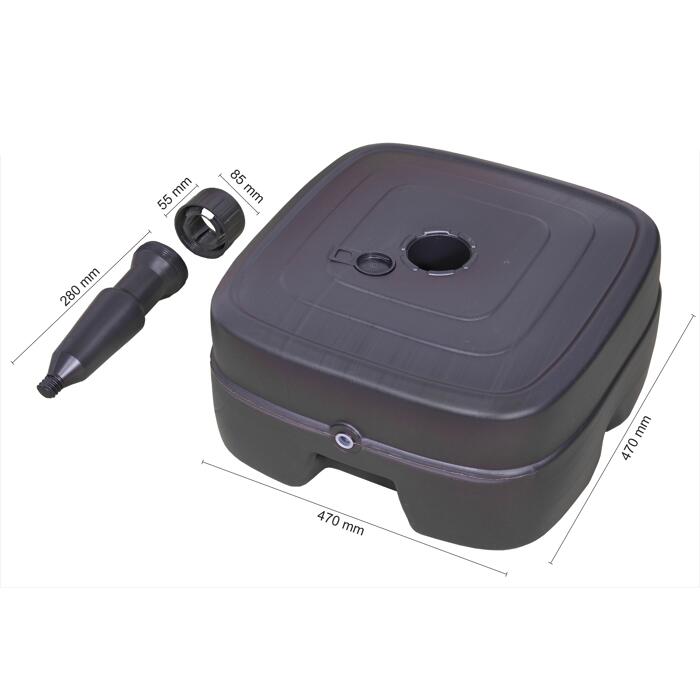 Sonnenschirmständer mit Rollen, ca. 45 ltr. befüllbar, Kunststoff