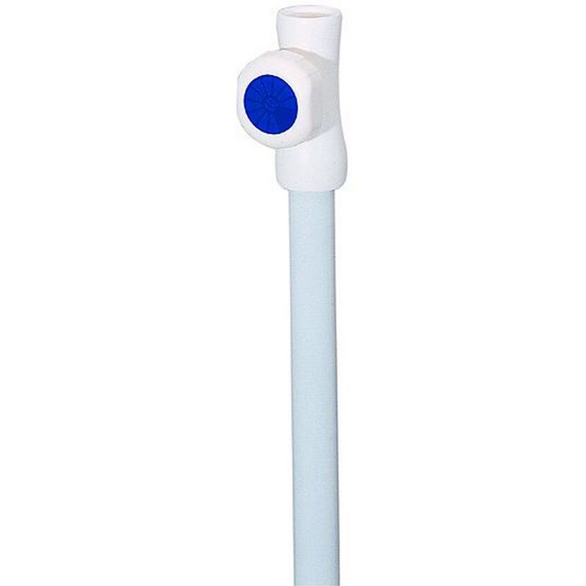 Weißer Unterstock mit blauem Drehfeststeller