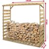 Holzstapel in Kaminholzunterstand