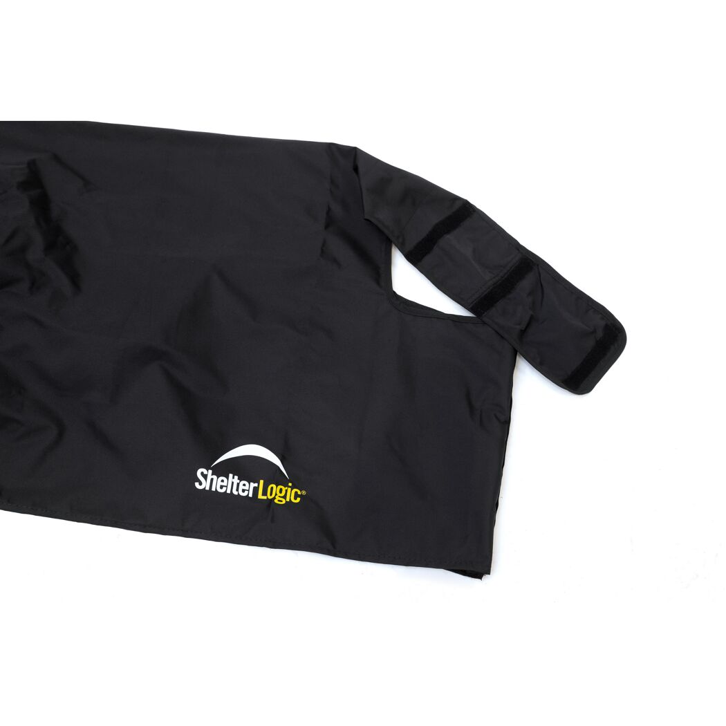 Kaminholzregal schwarz Stahl inklusive Abdeckung 126 x 25 x 118 cm