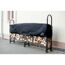 Kaminholzregal schwarz Stahl inklusive Abdeckung 244 x 25 x 118 cm