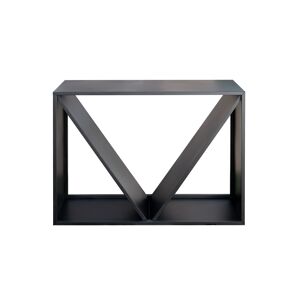 Kaminholzregal schwarz Stahl 115 x 35 x 80 cm