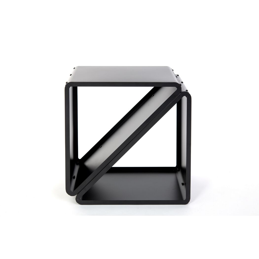 Kaminholzregal schwarz Stahl 57 x 36 x 56 cm