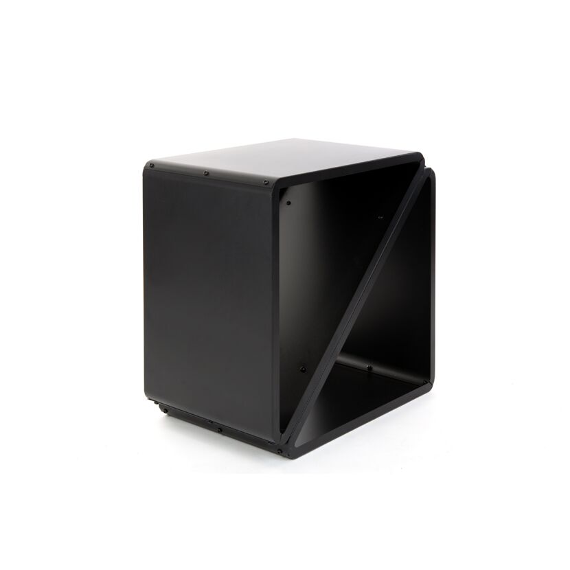 Kaminholzregal schwarz Stahl 57 x 36 x 56 cm