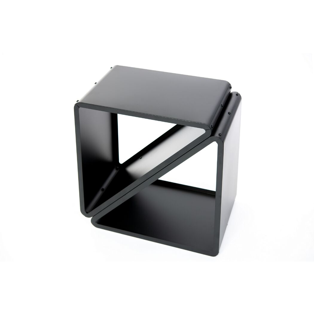 Kaminholzregal schwarz Stahl 57 x 36 x 56 cm