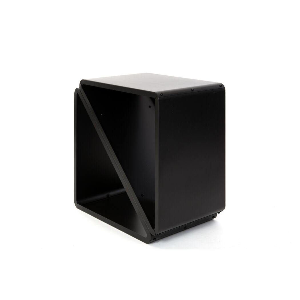Kaminholzregal schwarz Stahl 57 x 36 x 56 cm
